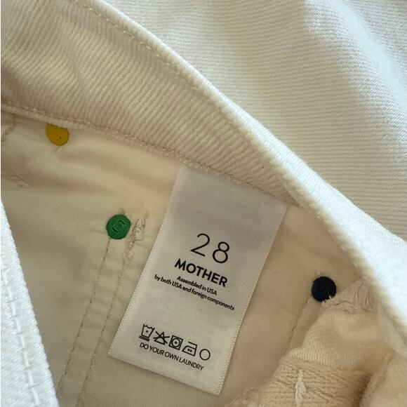 Mother Snacks Jeans The Side Dish Cargp Skimp Size 28 Natural Wash - Picture 4 of 7